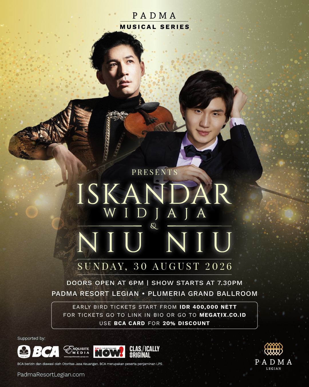 THE PADMA MUSICAL SERIES PRESENTS ISKANDAR WIDJAJA AND NIU NIU LIVE IN CONCERT